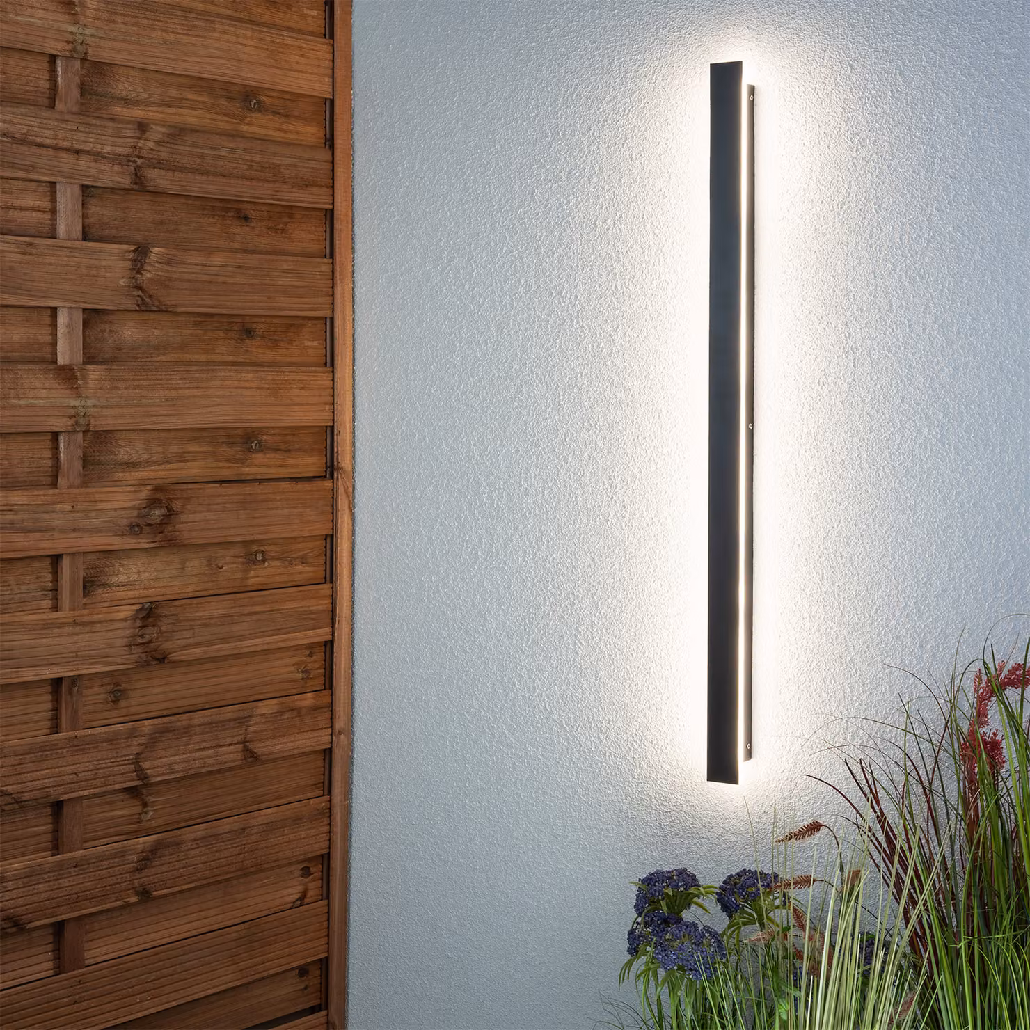 LUMILED lampada da parete per esterni 30W moderna 230V 4000 K bianco neutro lampada da parete per esterni lampada da parete acciaio inox plastica nera IP65 impermeabile per esterni