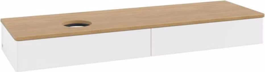 V&B Mobiletto senza struttura frontale - illuminazione Antao 160x50cm, WBP-colore hon. Oa, wh. m Lac