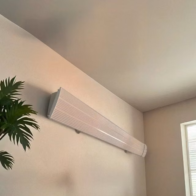 Riscaldatore a infrarossi in ceramica Mpc Marbella 1500W Bianco con telecomando e protezione IP65