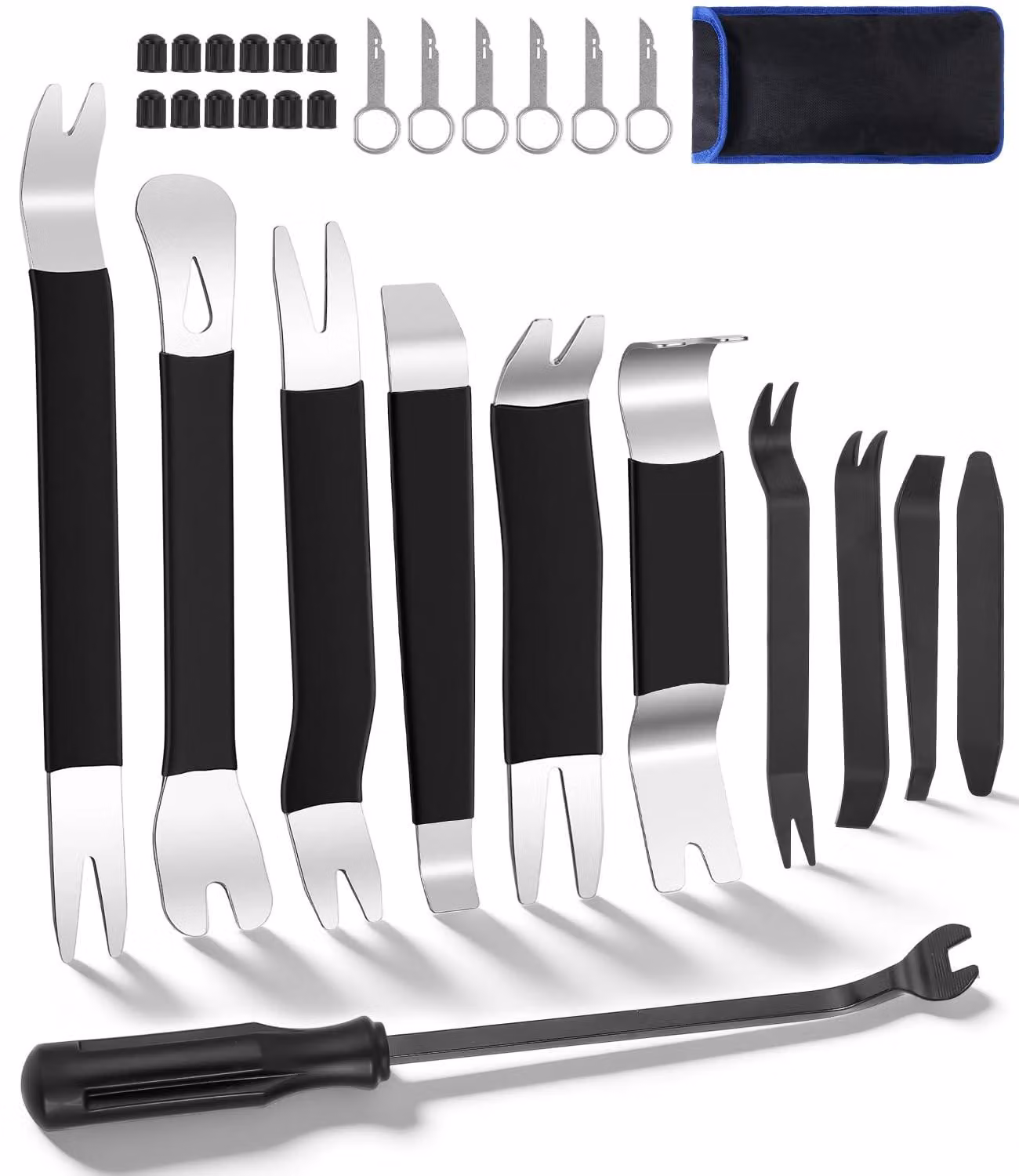 Set di 30 utensili per lo smontaggio di automobili, completo di spessori per la rimozione dei pannelli