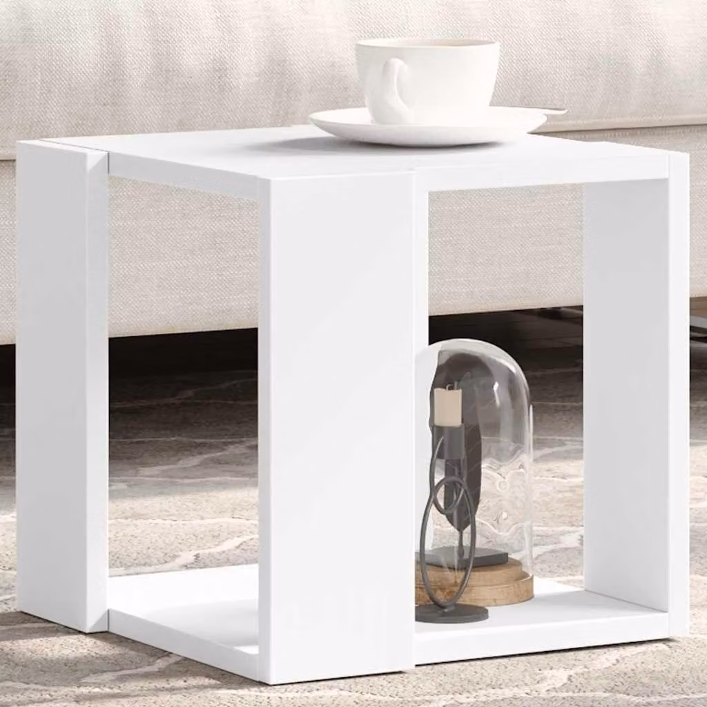 Tavolino da salotto bianco moderno con spazio contenitivo