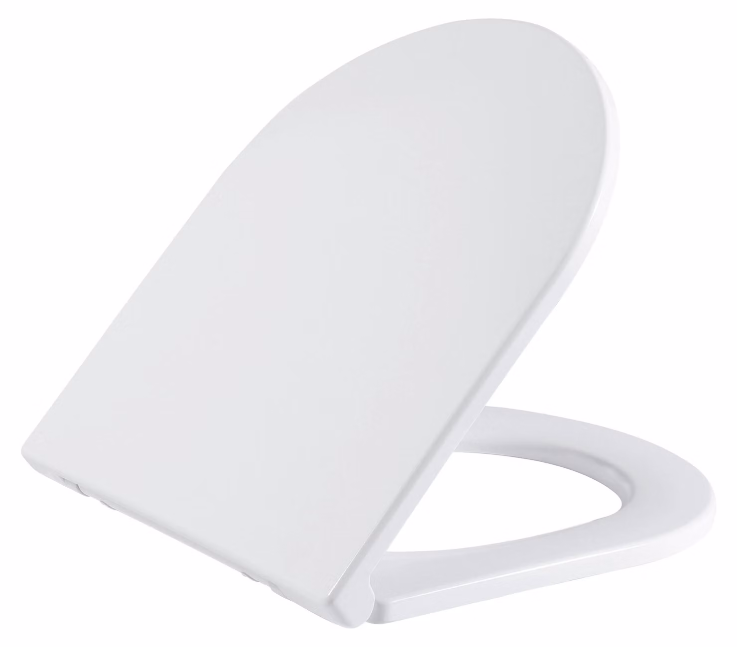 CERANO - Sedile WC con meccanismo di chiusura ammortizzata Seggio - slim/UF - bianco lucido - 36x4,2x43 cm