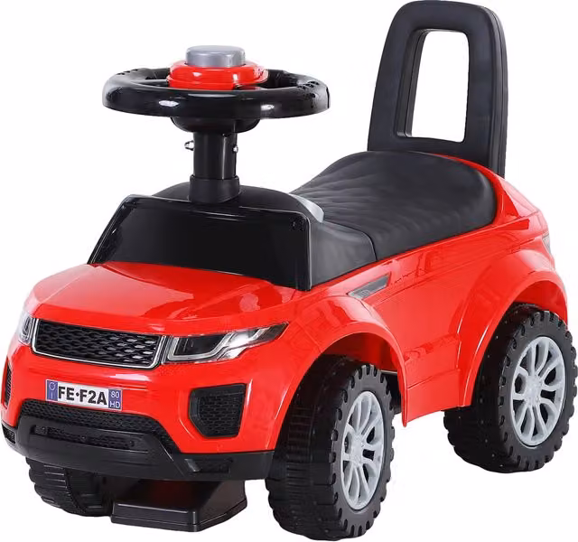 Macchina Cavalcabile HOMCOM per Bambini 1-3 Anni con Suoni, Luci e Vano Contenitore, Rossa – 1