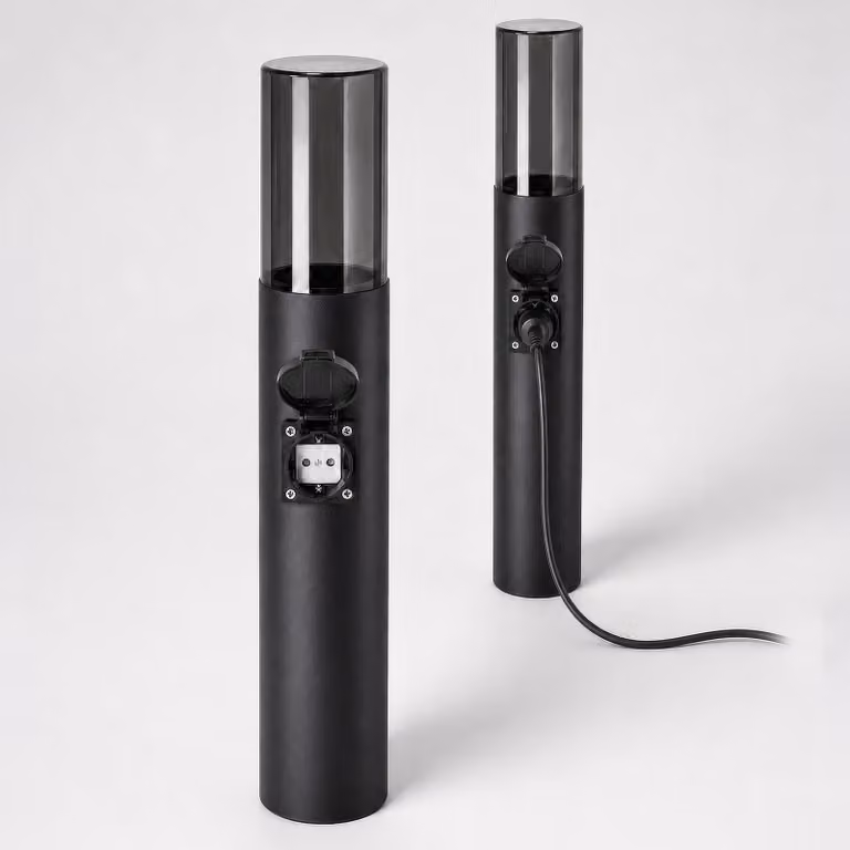 SSC-LUXon VARDA lampada da terra per esterni con attacco E27 nero altezza 50cm - lampada da terra per esterni con attacco 230V