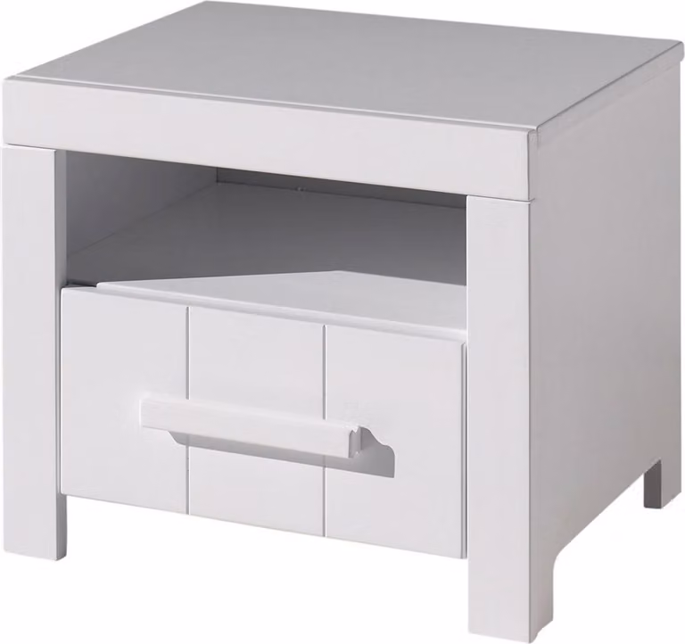 Comodino Karalynn 50x39x42 Comodino MDF Bianco