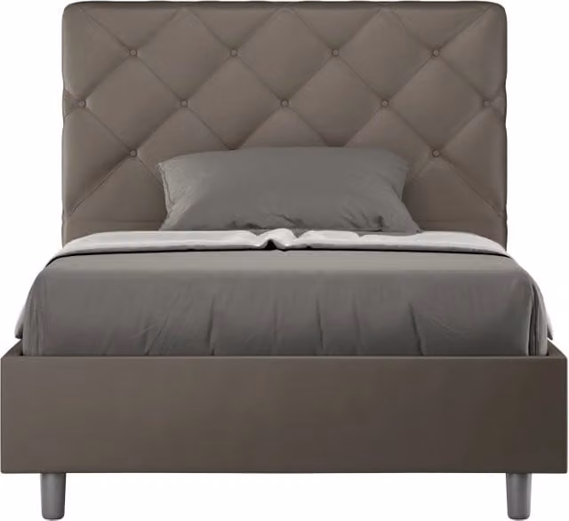Letto 1 Piazza e Mezzo 120x190 cm Senza Rete Priya Cappuccino