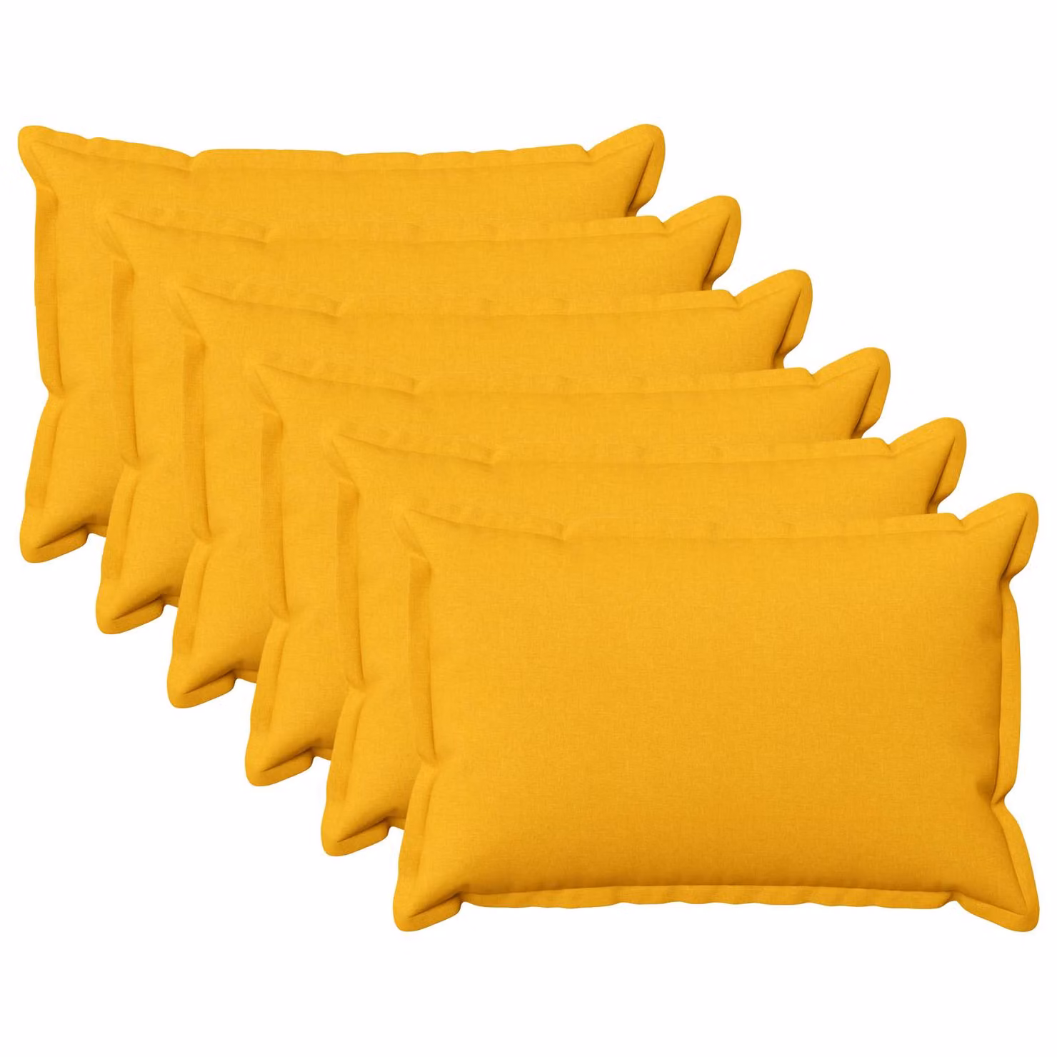 Set di 6 federe vidaXL HOUTEN Giallo Chiaro, L/P: 50 x 80 cm