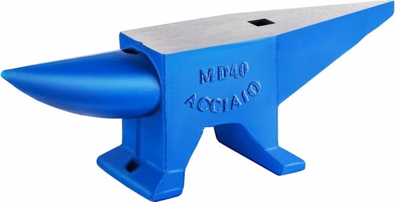 Incudine per forgiatura 40KG - Incudine in acciaio forgiato con foro rotondo e quadrato - Robusta