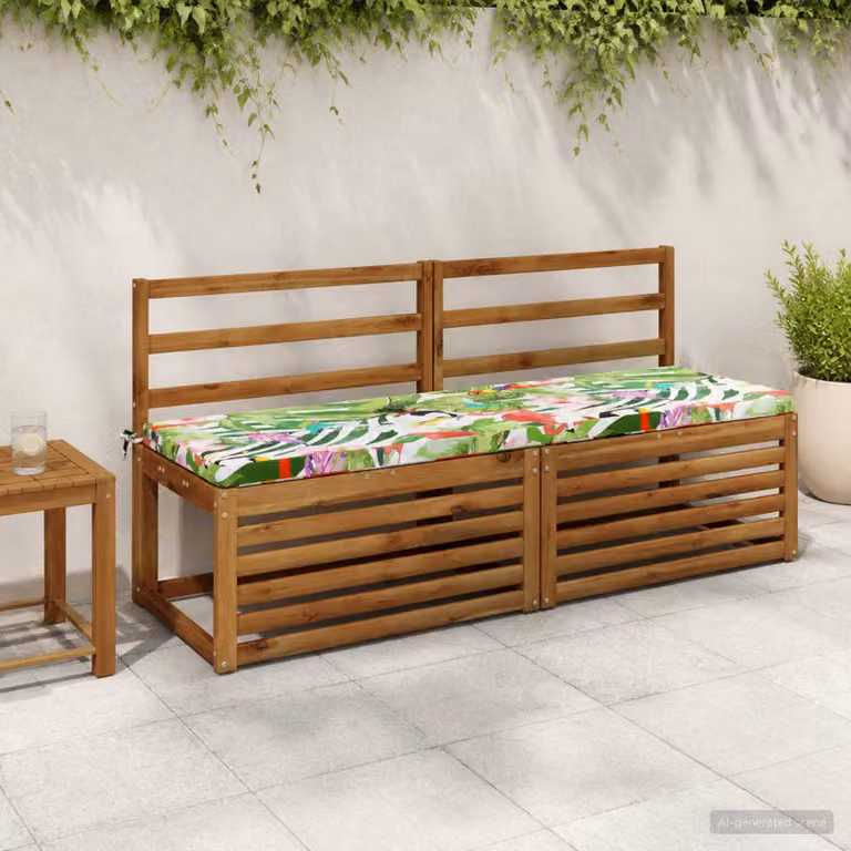 Set di 2 cuscini per panchina vidaXL SOEST multicolore in poliestere con imbottitura in schiuma e coperture rimovibili lavabili