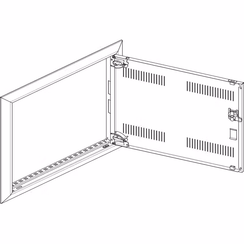 Telaio ABN + porta con fessura di ventilazione 2x3 per centralina di distribuzione da incasso, a 2 file GBRU23TL