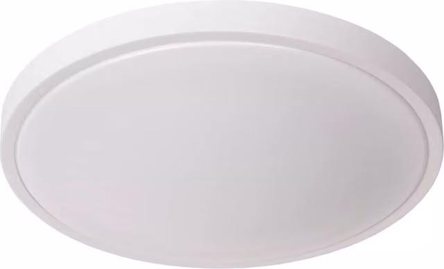 Plafoniera LED rotonda per bagno Lucide Dasher colore bianco, 24W, IP44, Diametro: 41 cm