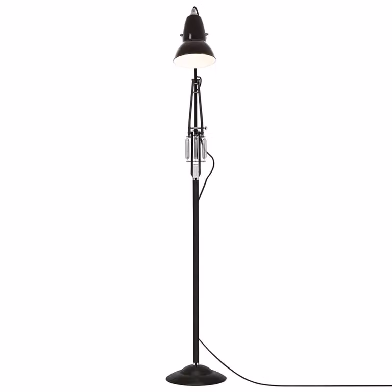 Anglepoise Lampada da terra a LED Original 1227, Nero, Soggiorno / Sala da pranzo, Alluminio, Industriale, Lampada LED da terra