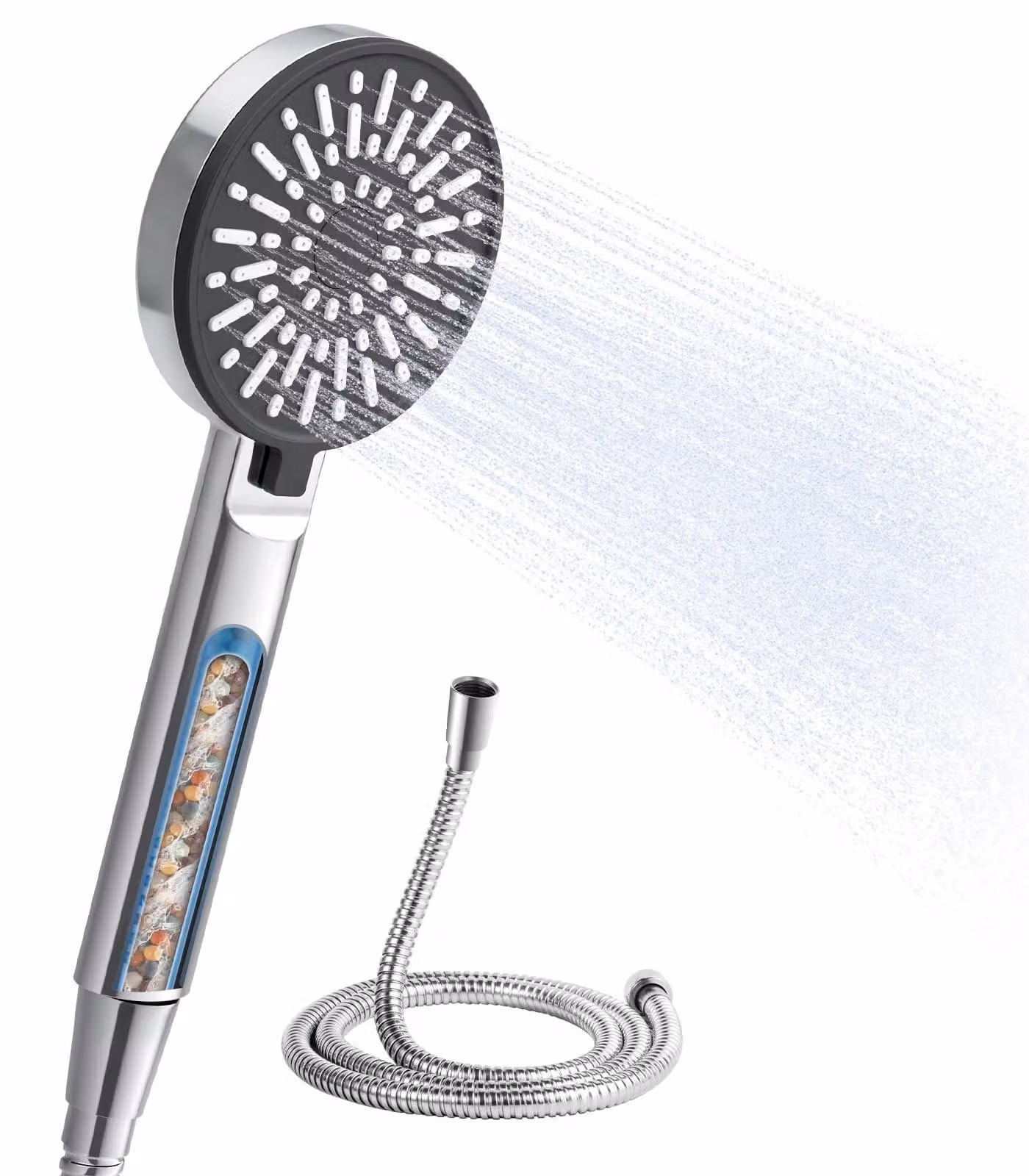 Doccia con tubo flessibile da 1,6 metri e 6 getti diversi