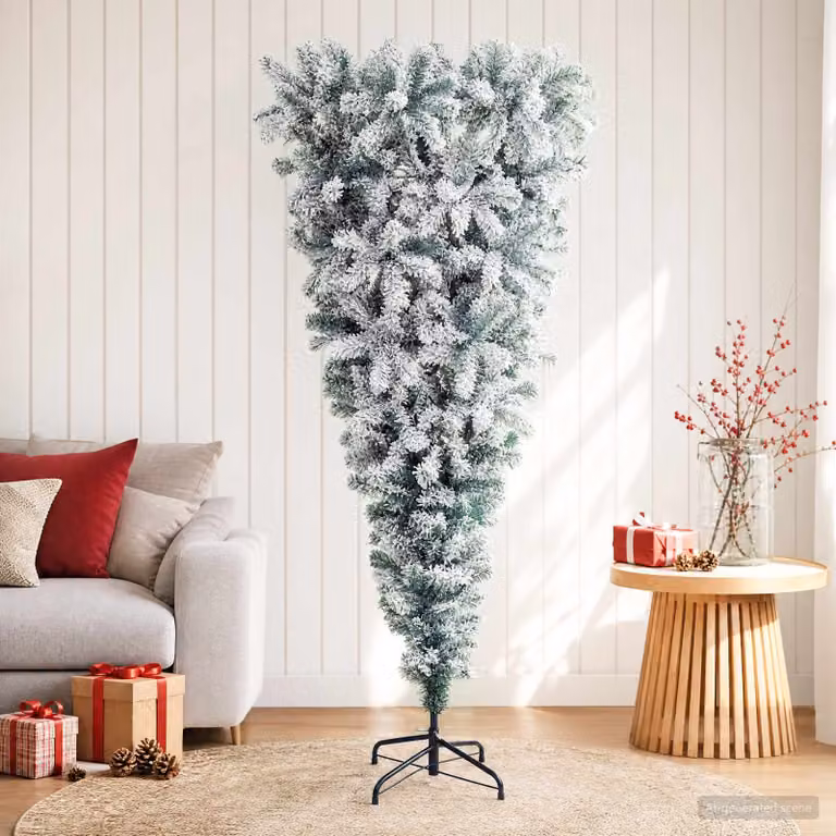 vidaXL Albero di Natale artificiale capovolto 180 cm PVC e Acciaio