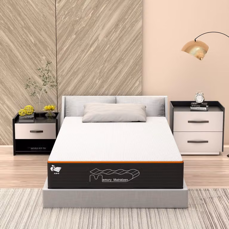 Materasso in schiuma a freddo, dimensioni 120x200 cm, altezza H3, 26 cm, 7 zone, con tecnologia gel memory