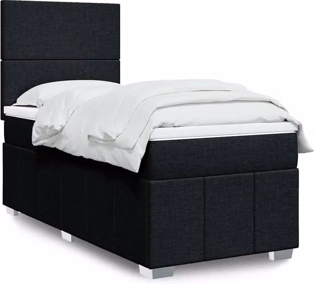 Giroletto a Molle con Materasso Nero 80x200 cm inTessuto 3293790