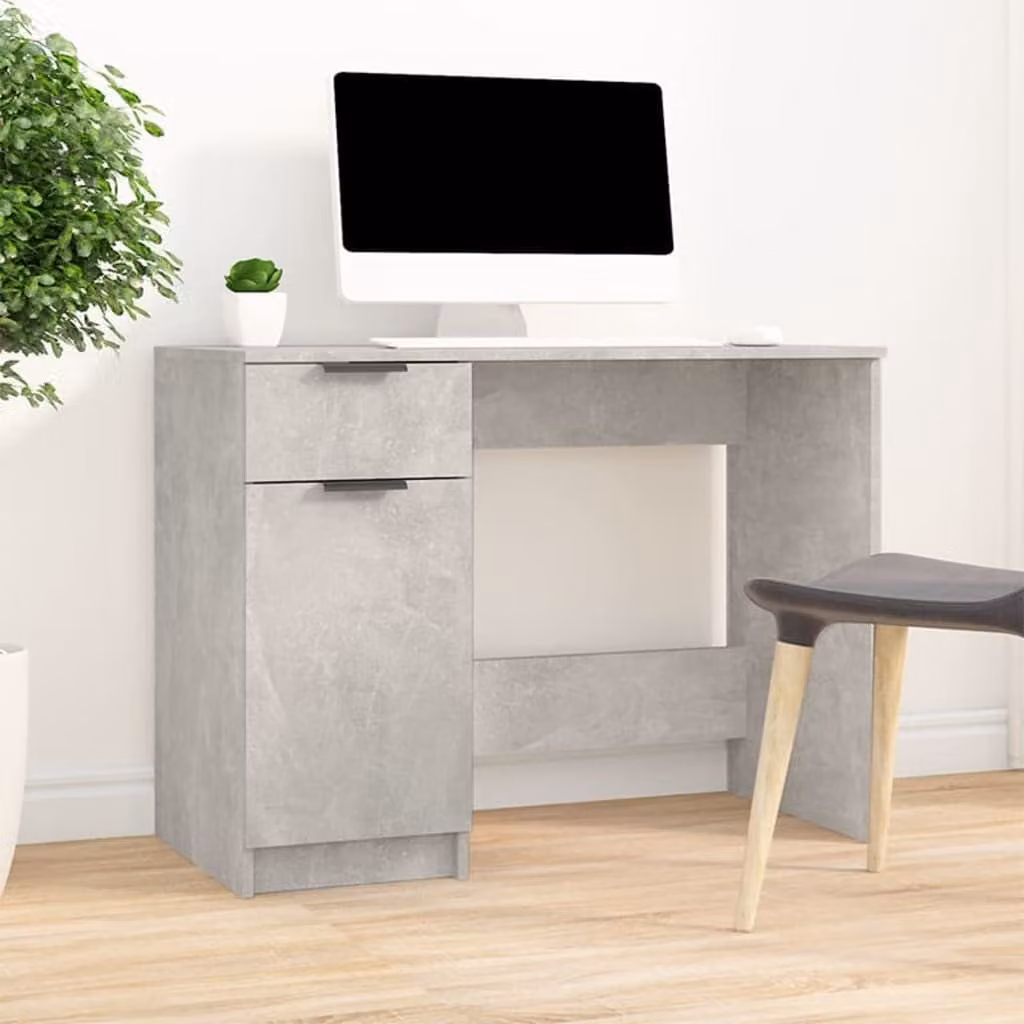 Maison Exclusive - Scrivania grigio cemento 100x50x75 cm Materiale ligneo