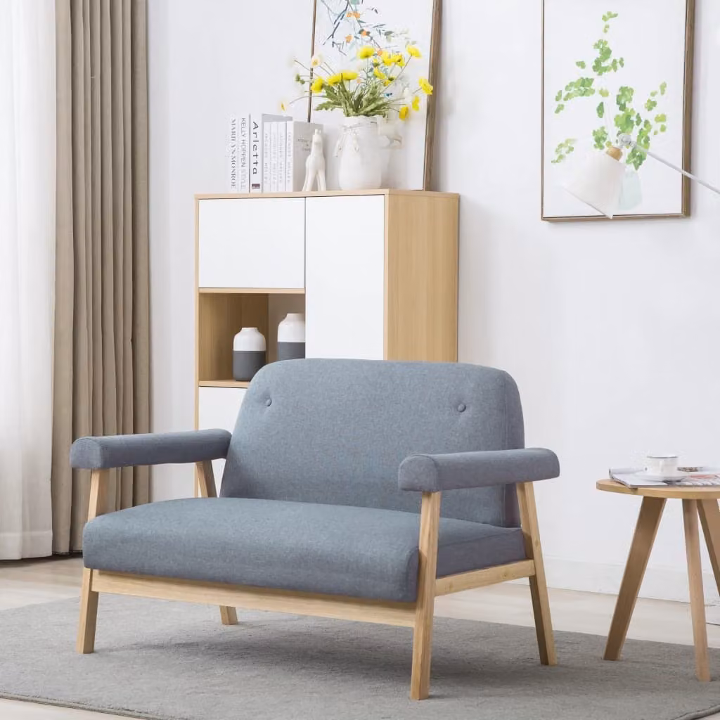 Maison Exclusive - Divano a 2 Posti in Tessuto Grigio Chiaro
