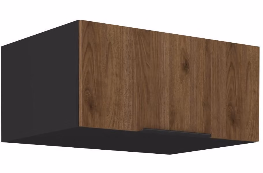 Cappa profonda TOVA - larghezza 80 cm, noce okapi / nero
