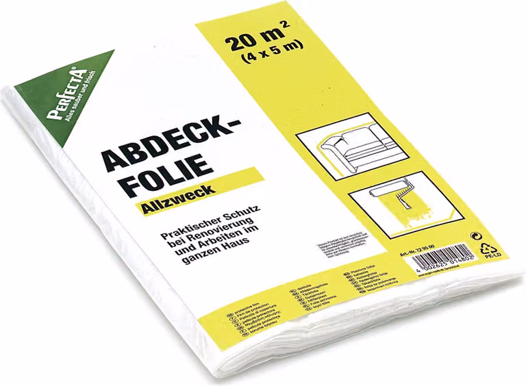 N”lle Abdeckfolie, St„rke: 6 my, 4 x 12 m, transparent