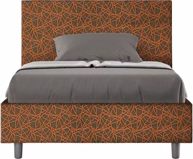 Letto 1 Piazza e Mezzo Giordanoshop Adele Era 04 Arancione L/P/H: 120 x 200 cm