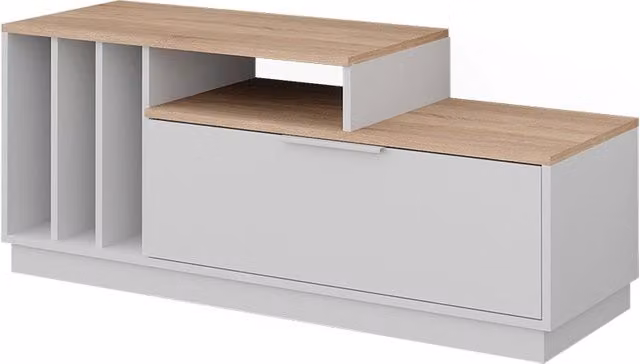 Mobile TV Vicco Bianco/Sonoma con 1 porta, L: 120 cm, P: 49.9 cm, H: 40 cm – 1