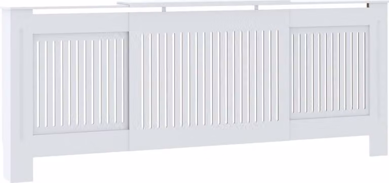 Copertura per Radiatore Bianca in Legno Multistrato 205 cm