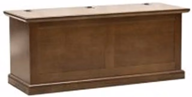 Cassapanca baule in legno di pino stile rustico KIVIO colore marrone L: 120 cm – 1