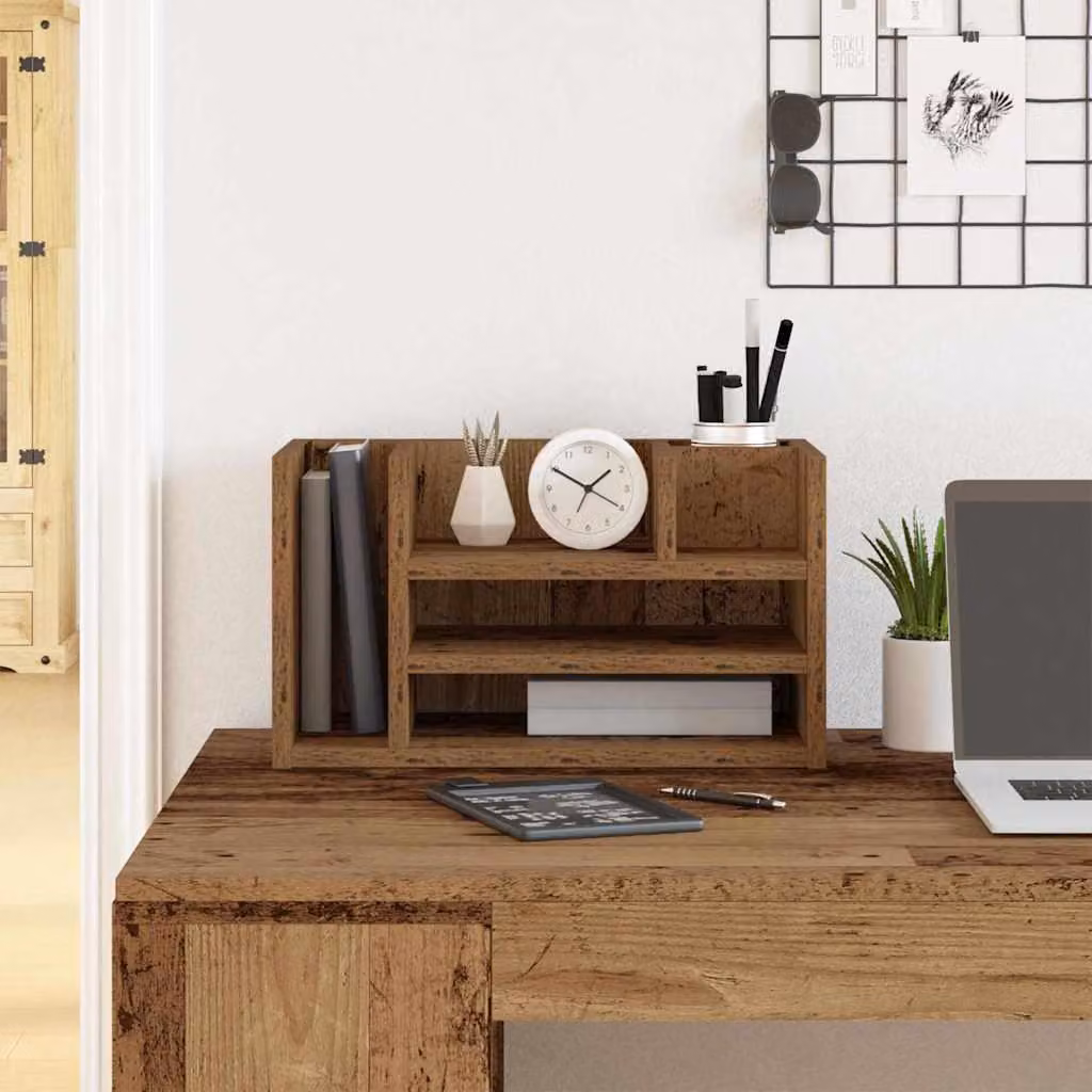 Maison Exclusive - Organizer da scrivania in legno riciclato 44,5 x 24 x 25 cm Materiale ligneo