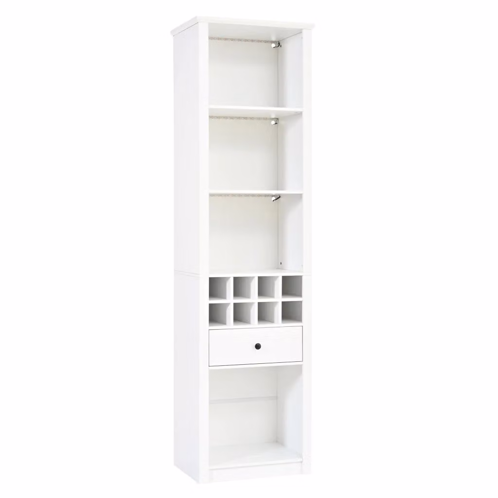 Libreria Minimal in MDF Bianco con Illuminazione Integrata L/P/H: 55 x 40 x 200 cm – 2