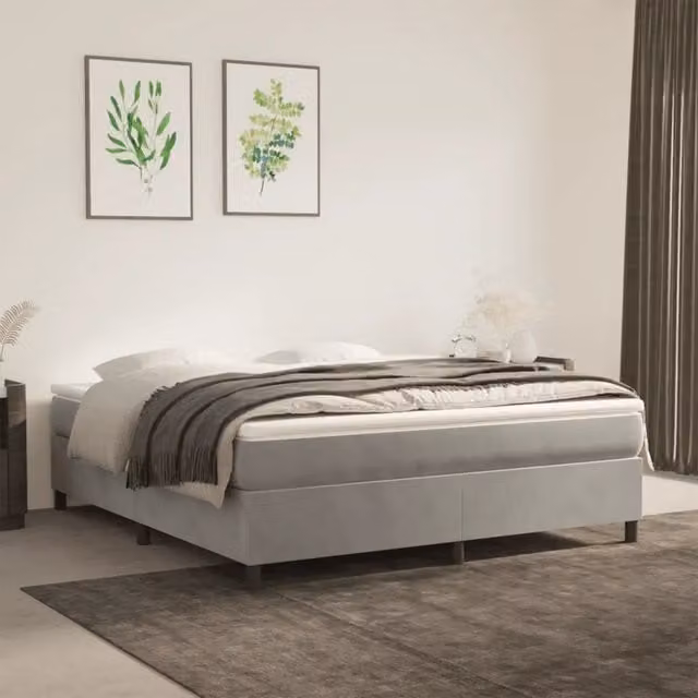 Coprimaterasso traspirante vidaXL in poliestere, grigio o bianco, L/P/H: 220 x 180 x 5 cm