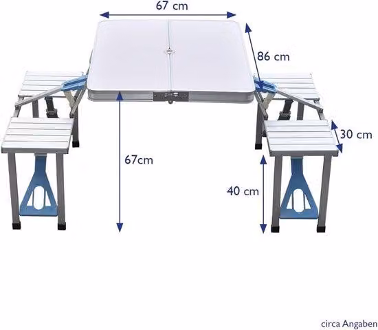 Attrezzatura da campeggio in alluminio con stabilizzatori integrati