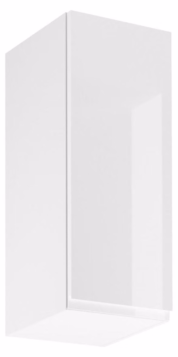 Pensile da cucina ARBOR - larghezza 30 cm, bianco lucido / bianco, versione destra