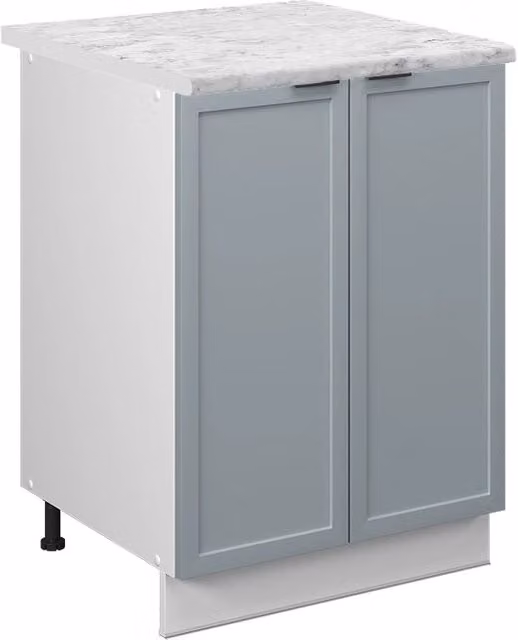Mobiletto base cucina Fame-Line Blu-grigio chiaro/Bianco 60 cm, PL Marmo Vicco