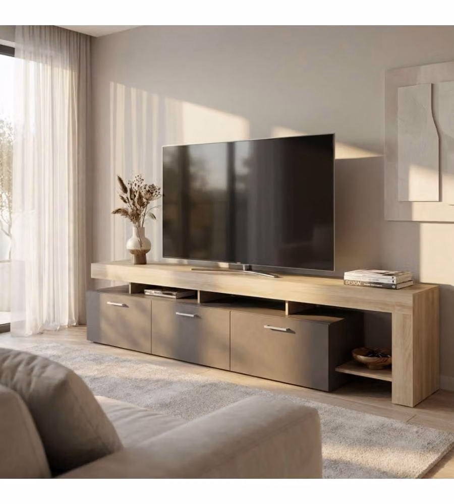 Cosma Mobile Porta TV Vale Olmo 220x40x52 cm Truciolare Rustico