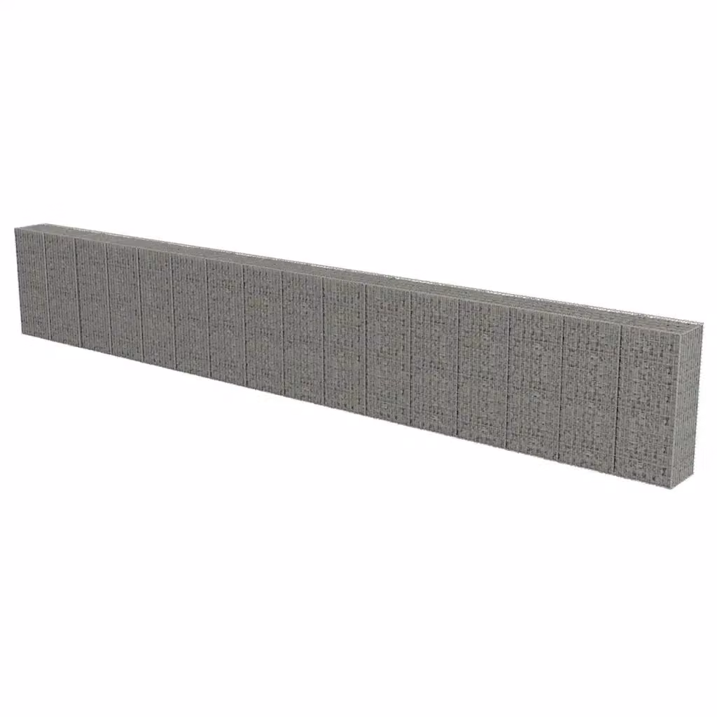 Gabbione in acciaio zincato vidaXL grigio argento L: 900 cm, P: 50 cm, H: 150 cm – 2