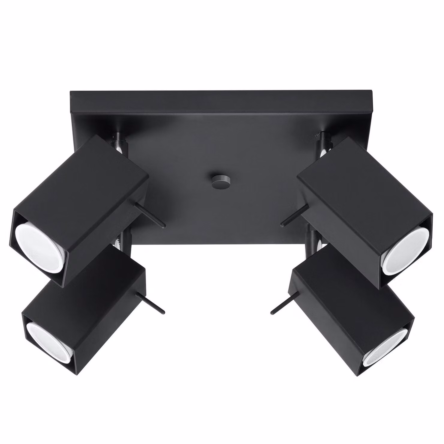 Lampada da soffitto MERIDA 4 nero 4xGU10 10W acciaio 16x25x25cm Sollux Lighting