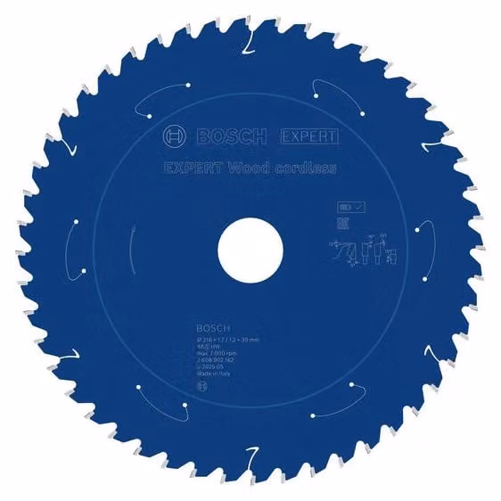 Lama circolare Bosch EXPERT Wood, 216x1,7x30 mm, Z48, angolo di smussatura 5°