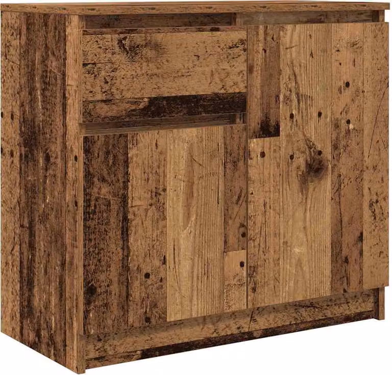 Credenza con Cassetto Legno Antico 71x35x65 cm in Truciolato