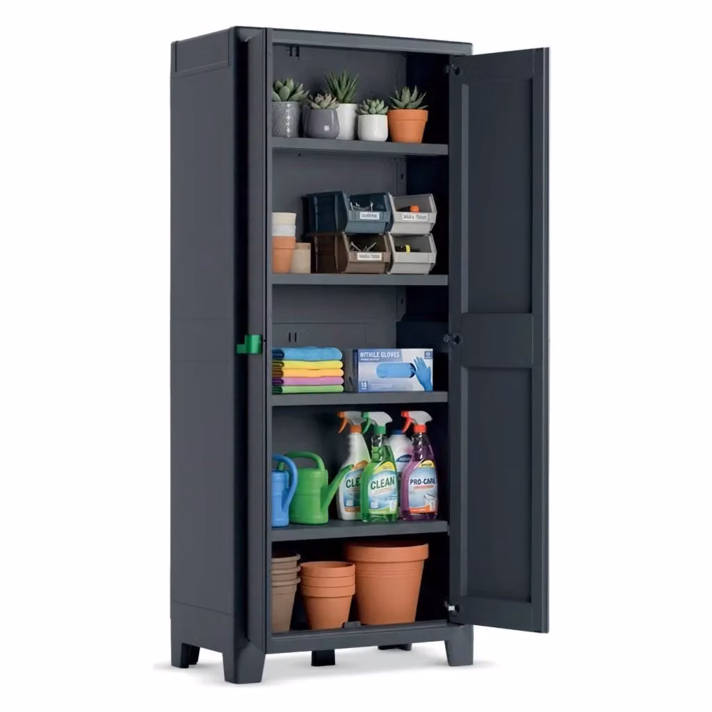 Armadio da esterno Markham DMORA Grigio L: 80 cm, P: 44 cm, H: 182 cm – 2