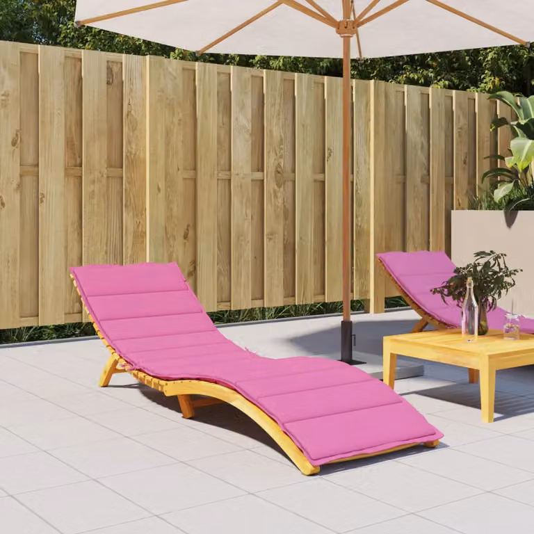 Cuscino per lettino vidaXL rosa in tessuto Oxford traspirante e idrorepellente con imbottitura in schiuma e base antiscivolo L/P: 200 x 200 cm