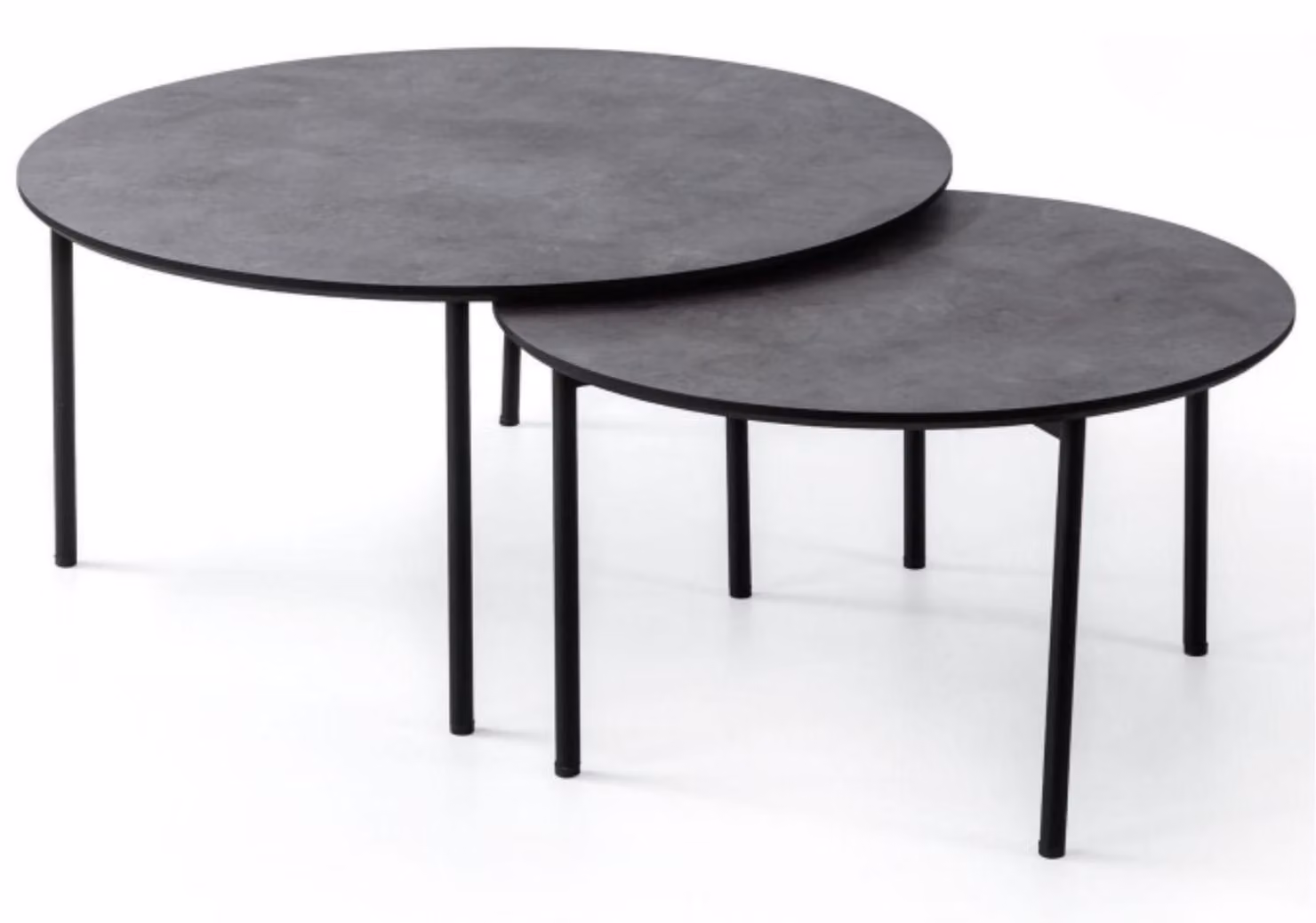 2x Couchtische Runde Tische Niedrige Tische Wohnzimmertische Beistelltische