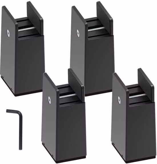Sostegno per mobili regolabile - 4 pezzi - Carico pesante - Antiscivolo - Per letti/mobili - PA6 + 30% fibra - Sostegno per mobili