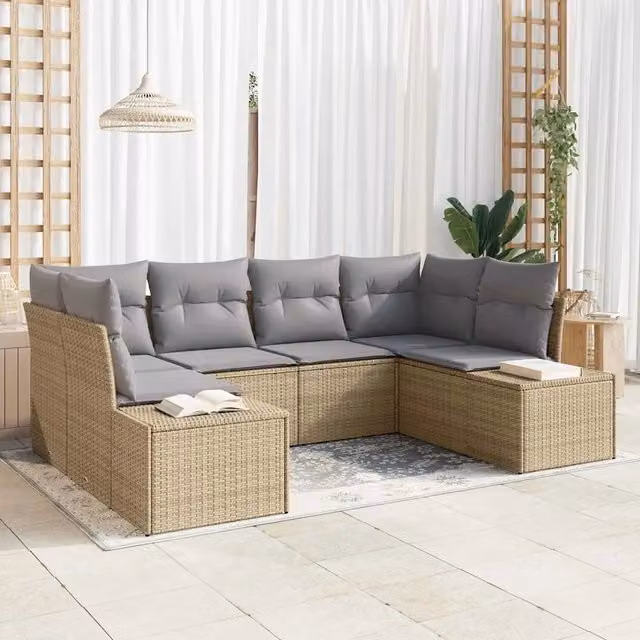 Set Divano da Giardino 6 pz 6-Numero di posti 3355869