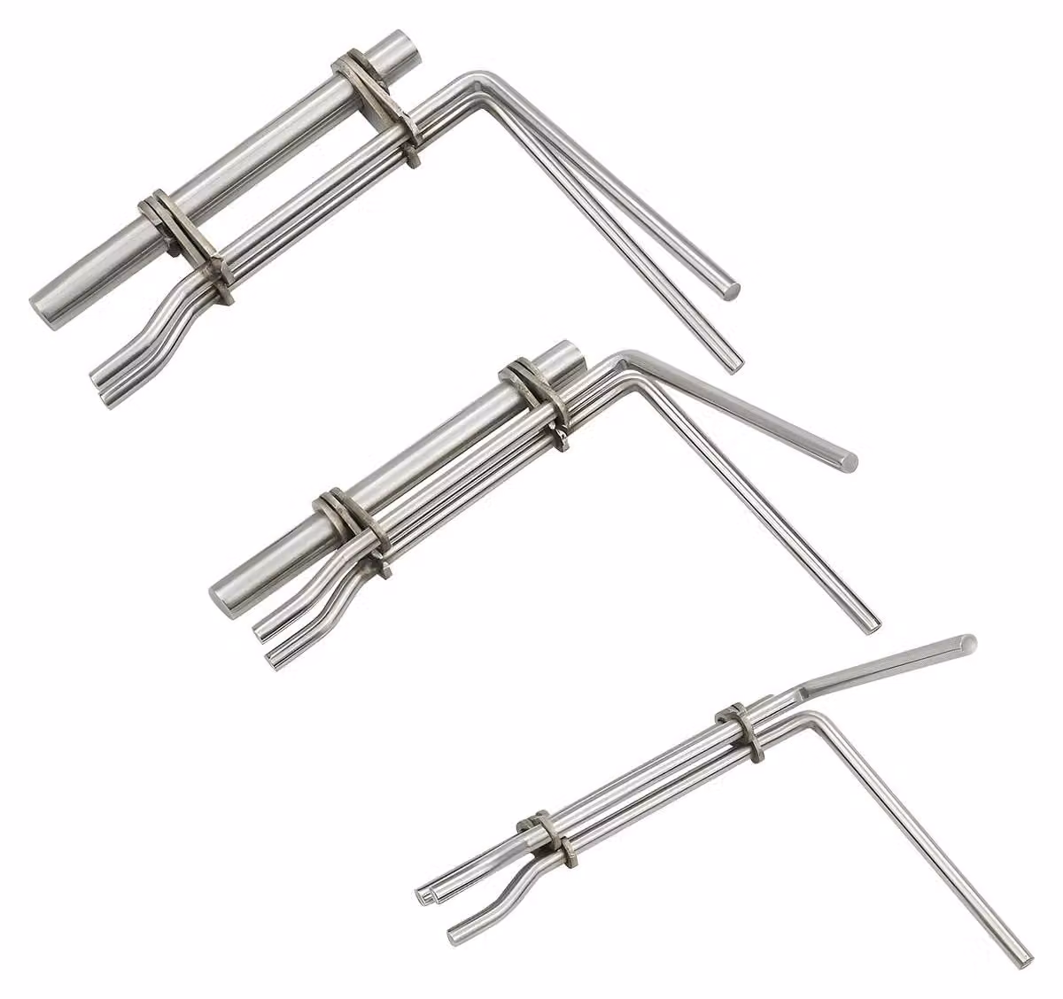 Set di Guarnizioni Idrauliche - 3 pezzi S/M/L - Strumento di Installazione - Acciaio Inossidabile - Applicazione Universale - Argento - Strumento per Guarnizioni