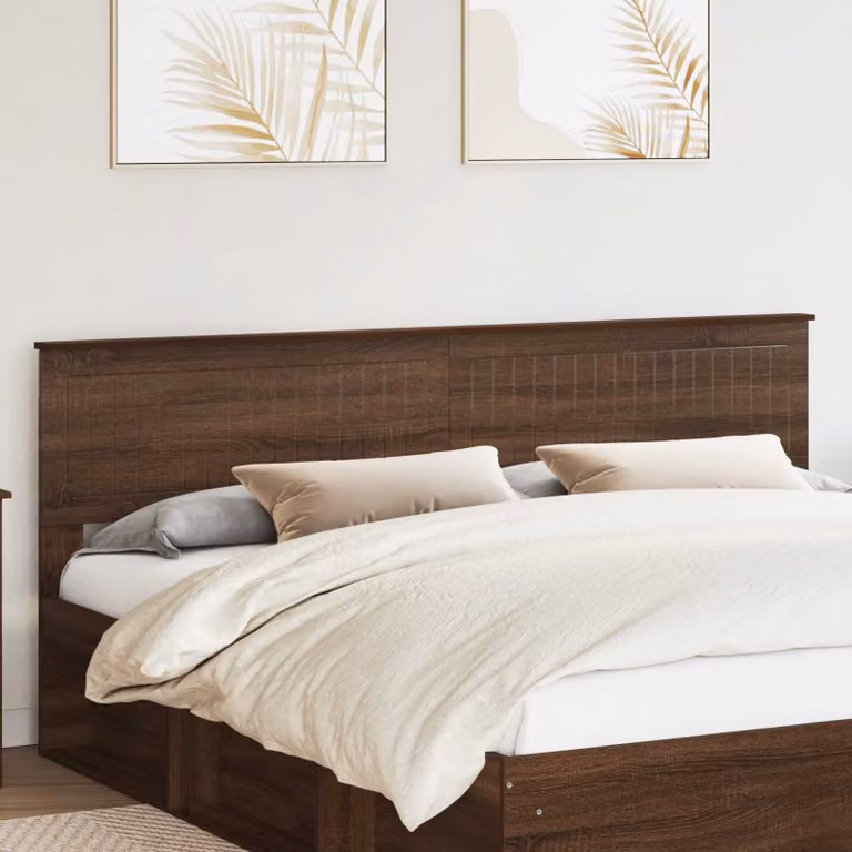 Testiera per letto moderna vidaXL in legno ingegnerizzato color rovere marrone