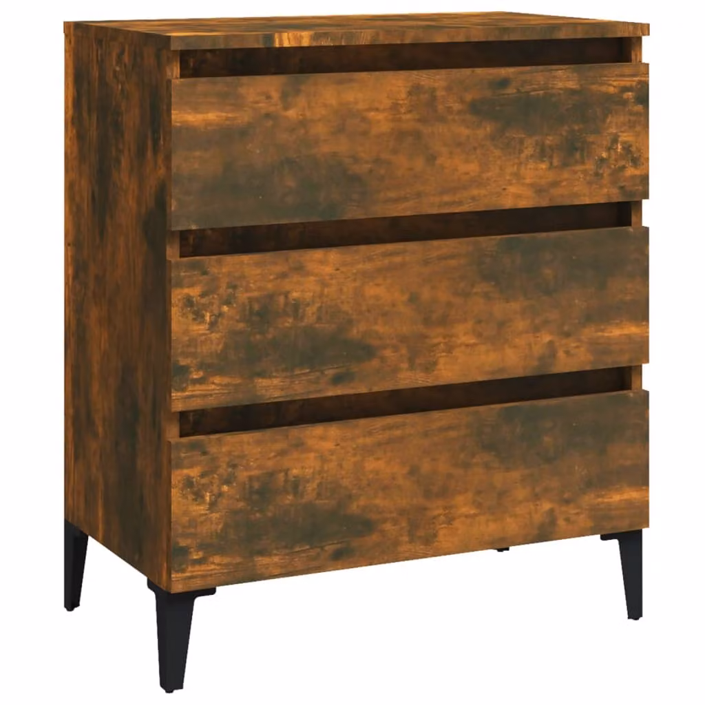 Credenza Rovere Fumo 60x35x69 cm in Legno Multistrato