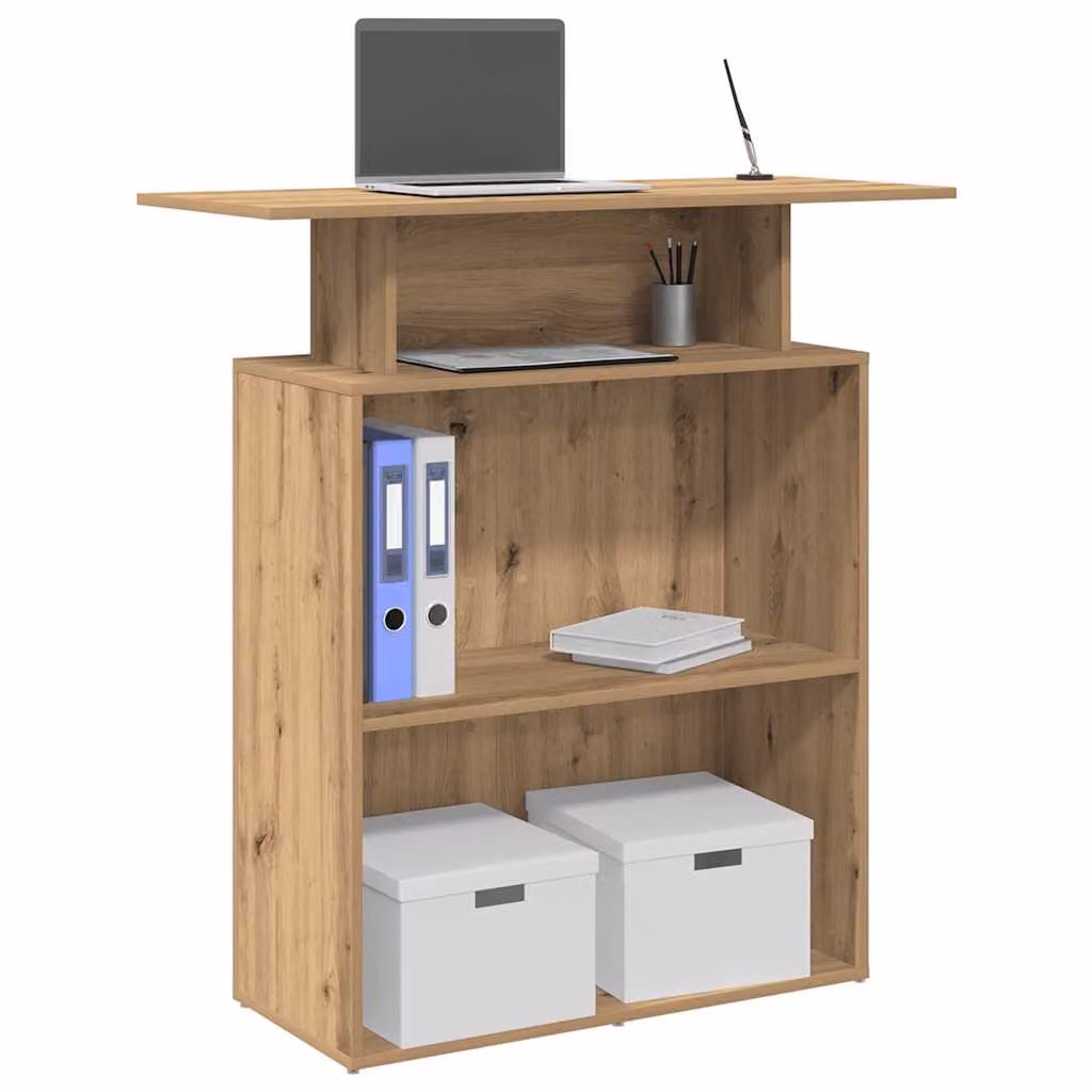 vidaXL Banco Reception Moderno in MDF Marrone L: 100 cm, P: 40 cm, H: 104 cm