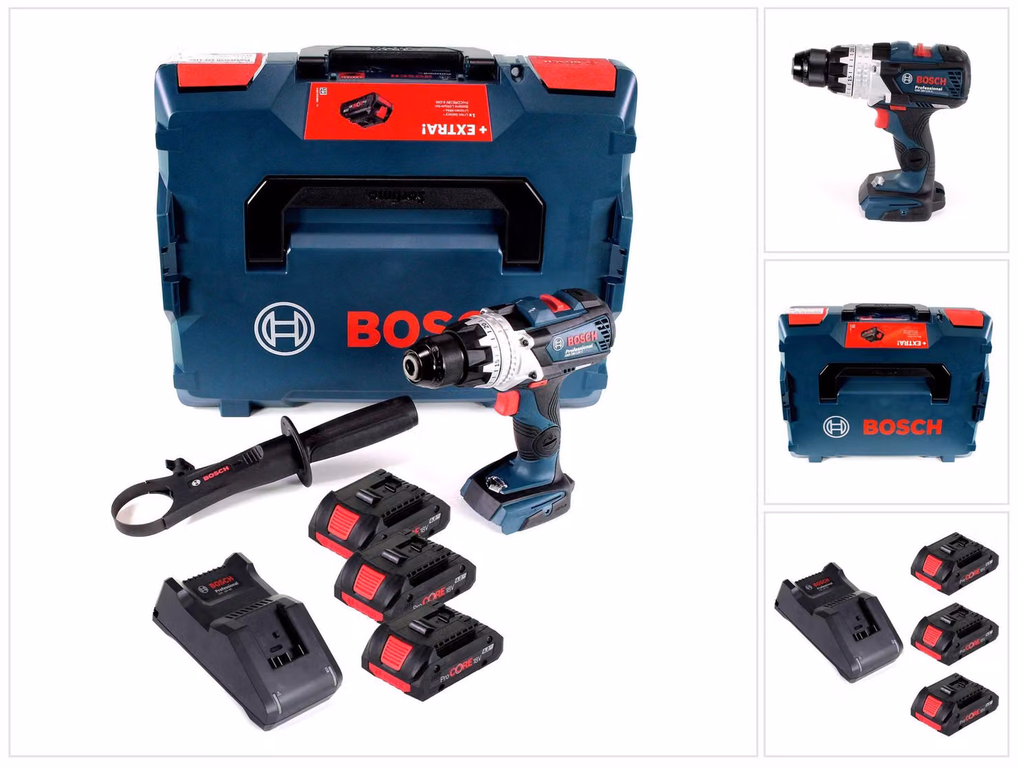 Bosch GSR 18V-110 C Trapano avvitatore a batteria 18V / 110Nm + 3x Batterie ProCore 4,0 Ah + Caricabatterie + Valigetta L-Boxx ( 0615990L4S )
