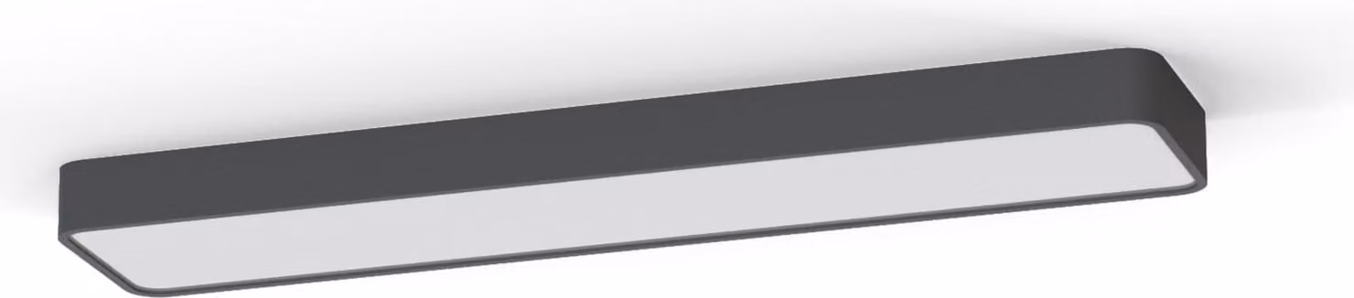 Plafone rettangolare SOFT grigio grafite-bianco 2xT8x16W in plastica, dimensioni: 6x20x93,5 cm, IP20, Nowodvorski Lighting